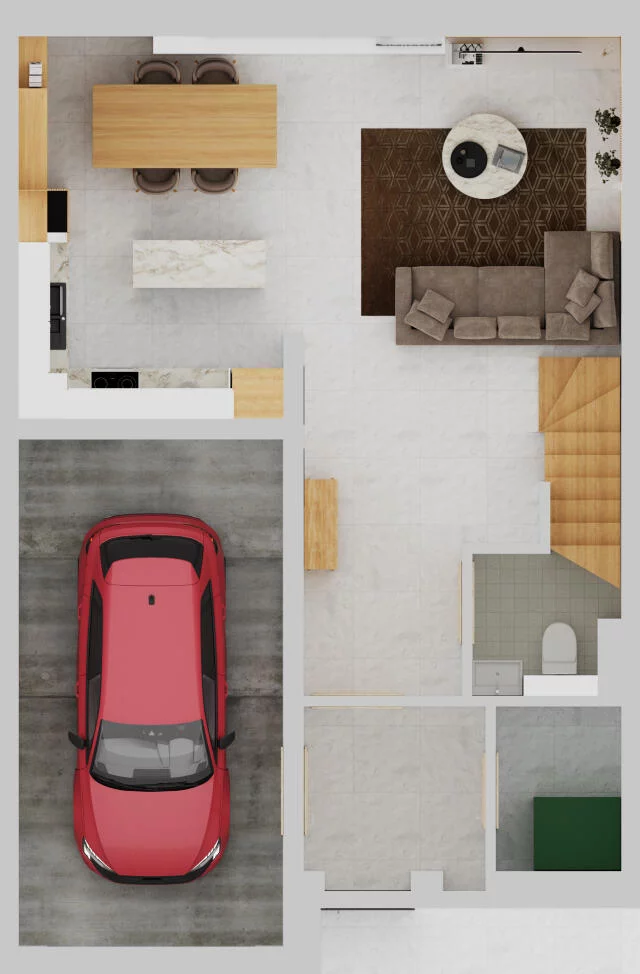 Dom 104,89 m², oferta nr , 2417, Czarnowiec, Turkusowa