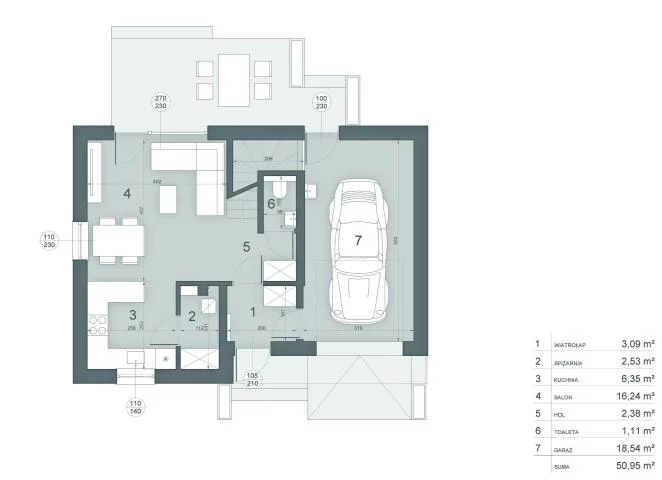Dom 108,56 m², oferta nr , 1673, Ostrołęka, Wierzbowa