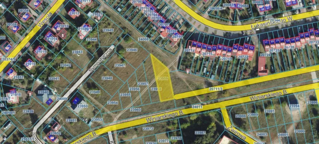 Działka 755,00 m², oferta nr , 2307, Łomża, Bohdana Winiarskiego