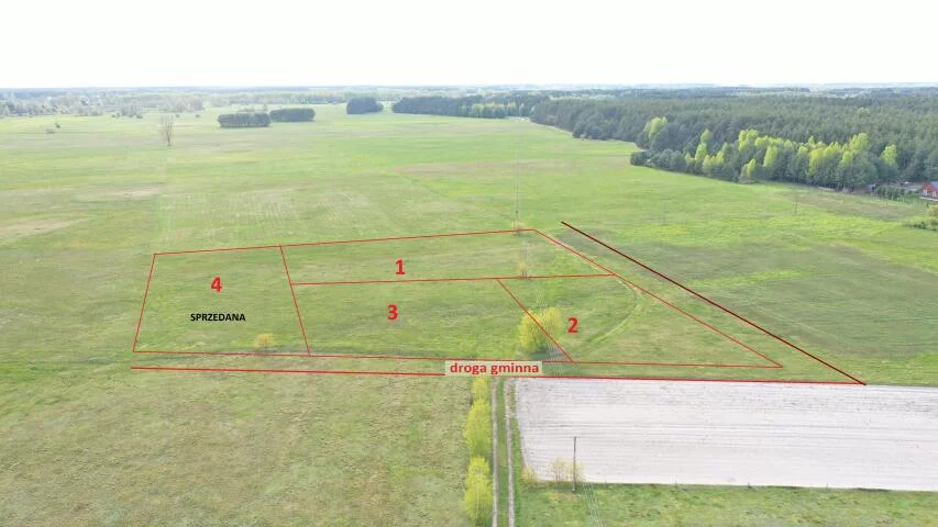 Działka 2 033,00 m², Gietki, Sprzedaż