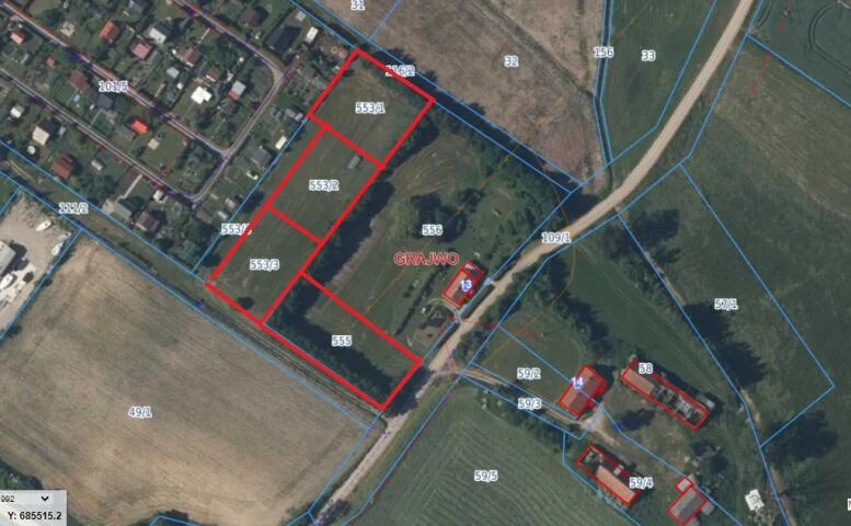 Działka 1 250,00 m², oferta nr , 2296, Grajwo