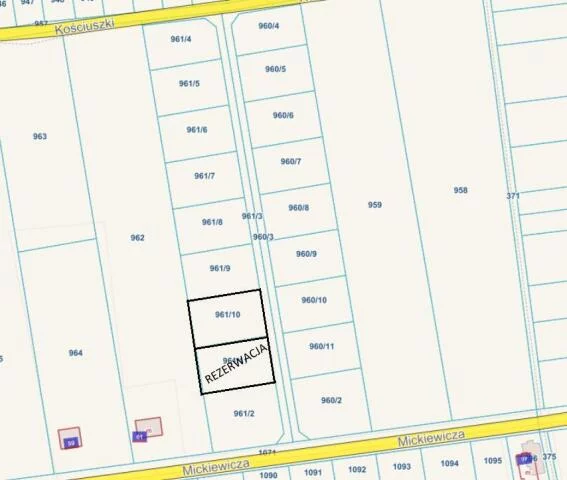 Działka 936,00 m², oferta nr , 2278, Jedwabne, Mickiewicza
