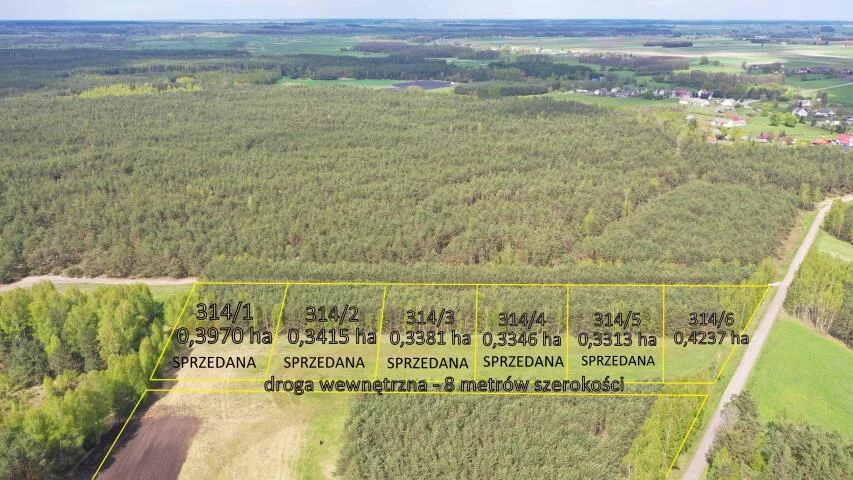 Działka 4 238,00 m², Niksowizna, Sprzedaż