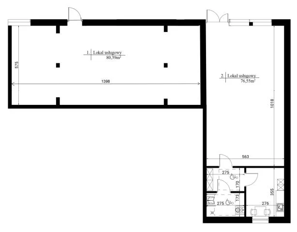 Biuro 76,55 m², Łomża, Wynajem