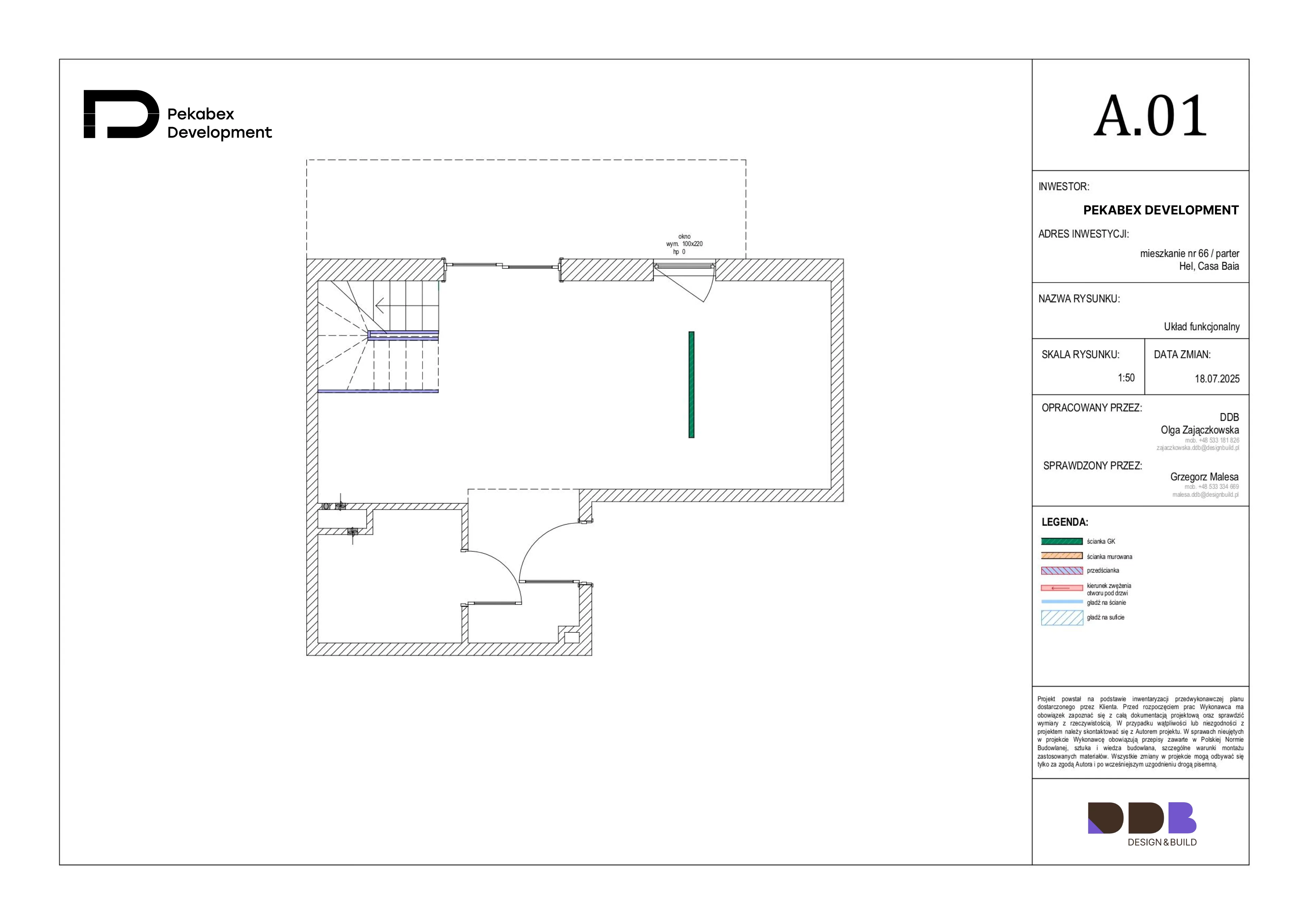 1 pokój, apartament 58,10 m², piętro 3, oferta nr D4, CASA BAIA, Hel, ul. Stefana Żeromskiego 3
