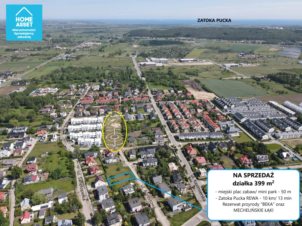 Działka 399,00 m², oferta nr , HS931833, Rumia, Agrestowa