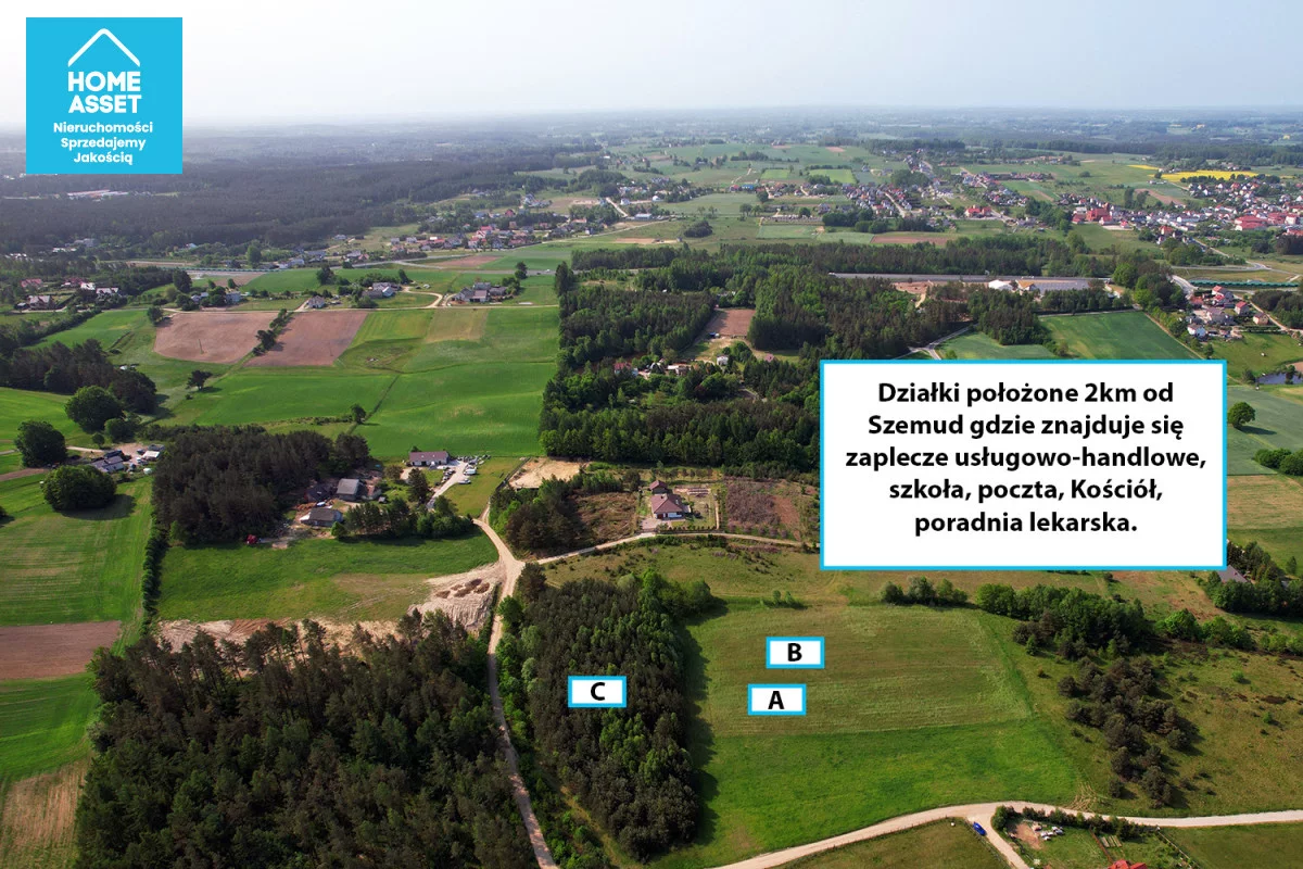 Działka 1 088,00 m², oferta nr , HS456575, Grabowiec, Dolna