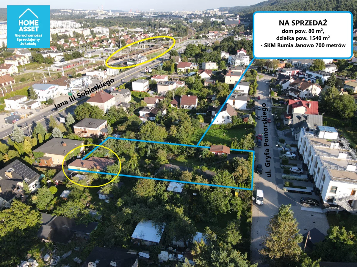 Działka 1 540,00 m², oferta nr , HS607374, Rumia, Gryfa Pomorskiego
