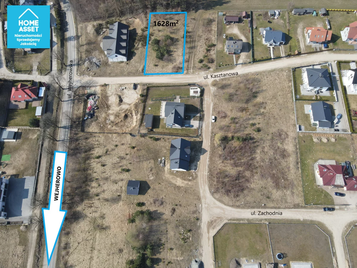 Działka 1 628,00 m², oferta nr , HS116850, Gowino, Kasztanowa
