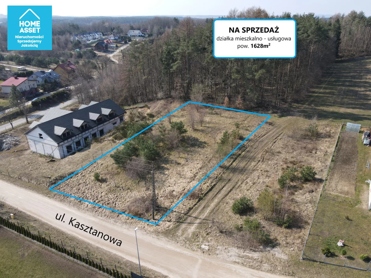 Działka 1 628,00 m², oferta nr , HS116850, Gowino, Kasztanowa