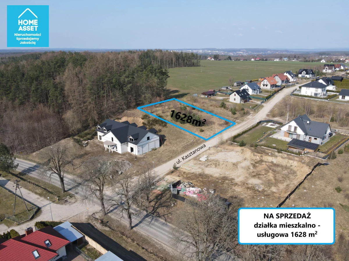 Działka 1 628,00 m², oferta nr , HS116850, Gowino, Kasztanowa