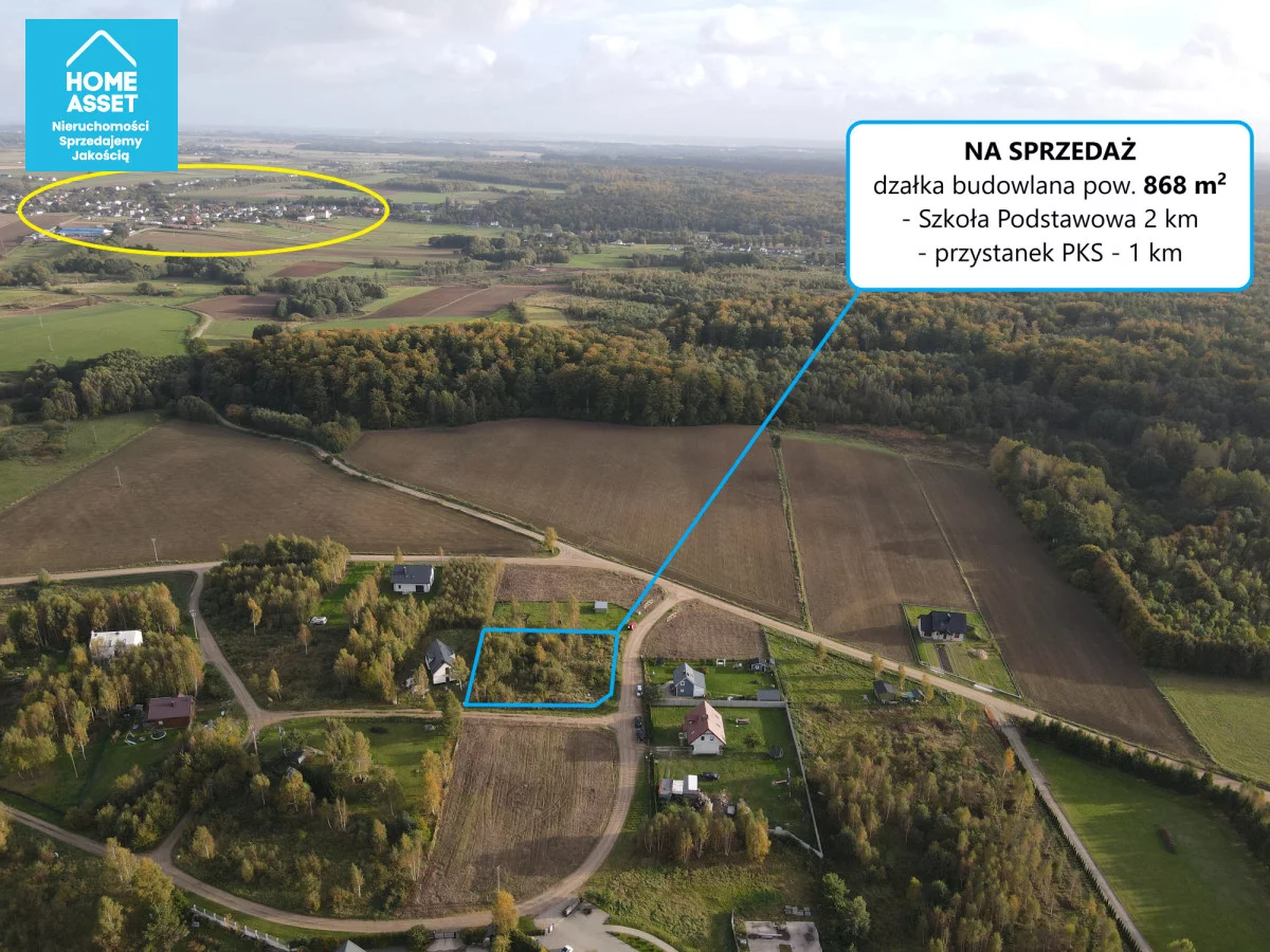 Działka 868,00 m², oferta nr , HS436564, Mechowo