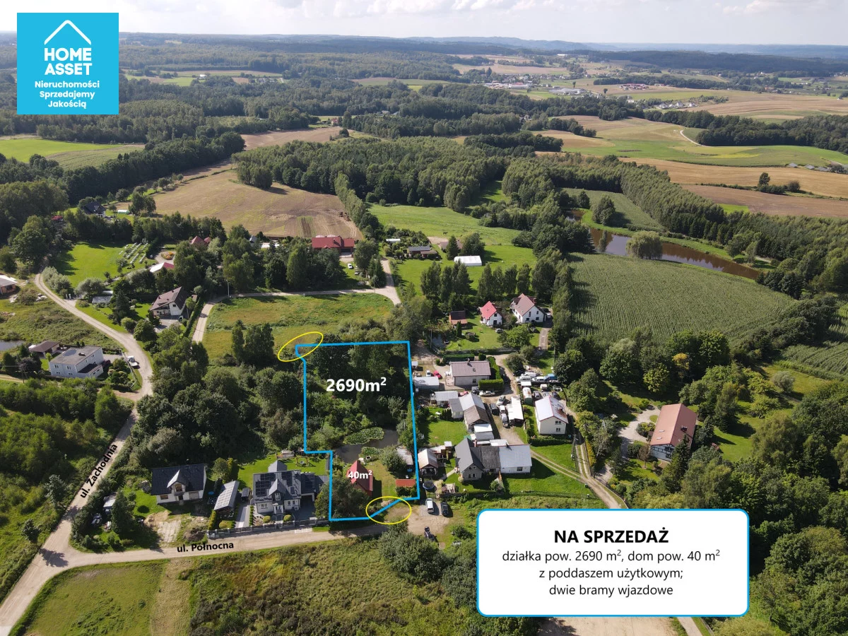 Działka 2 690,00 m², oferta nr , HS202024, Milwino, Północna