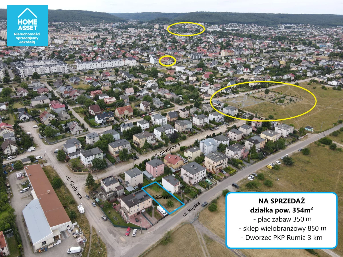 Działka 354,00 m², oferta nr , HS530222, Rumia, Rajska