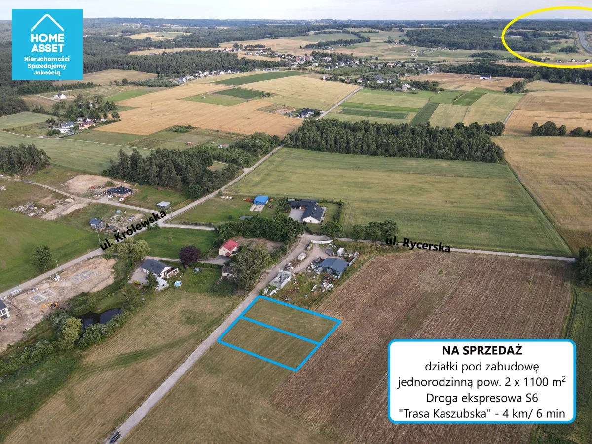 Działka 1 100,00 m², oferta nr , HS247299, Robakowo, Rycerska