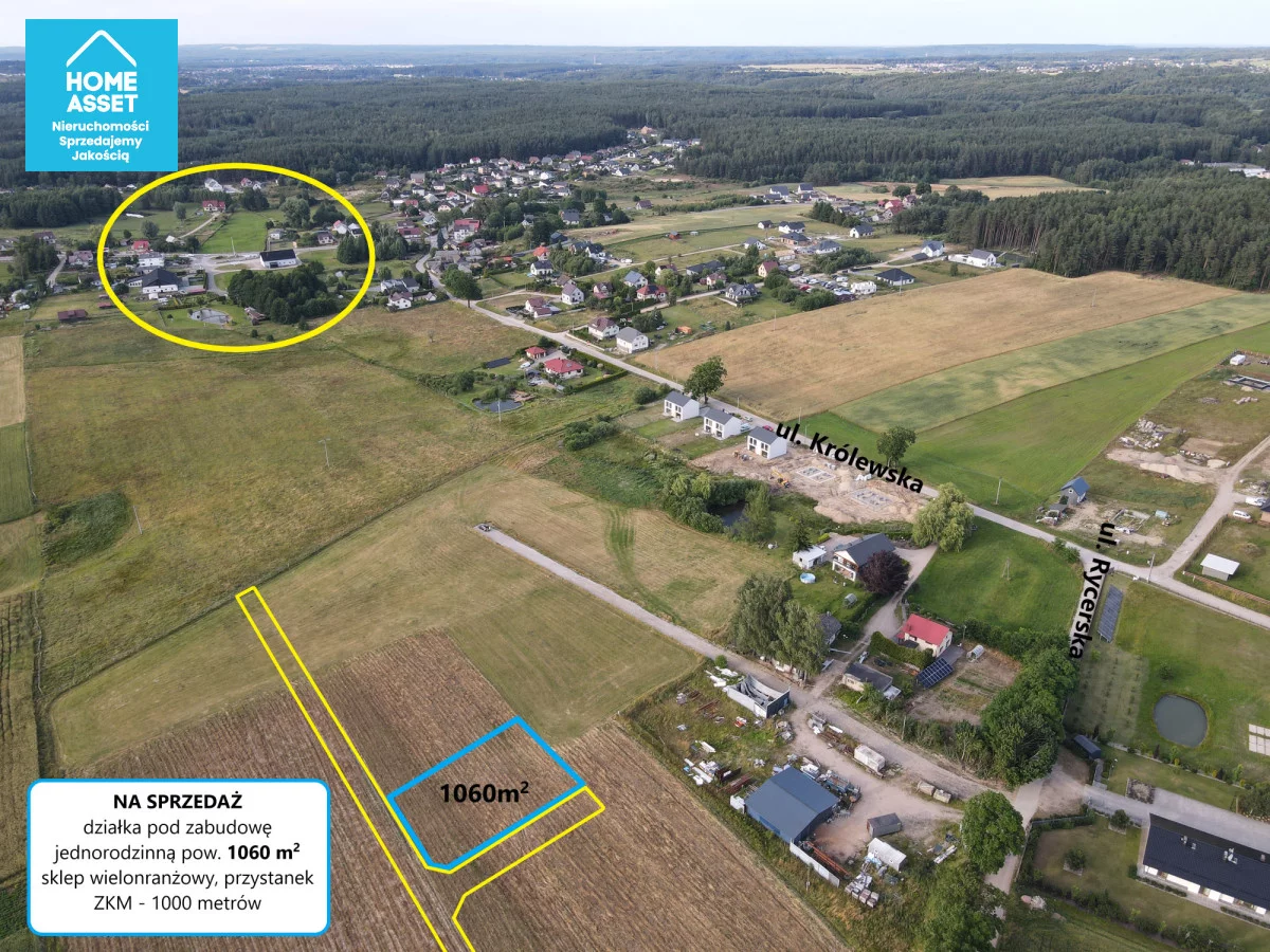 Działka 1 060,00 m², oferta nr , HS658217, Robakowo, Rycerska