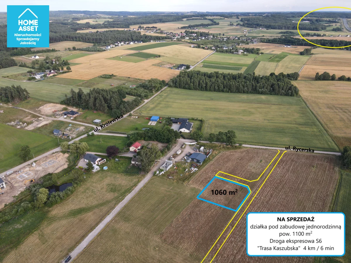 Działka 1 060,00 m², oferta nr , HS658217, Robakowo, Rycerska