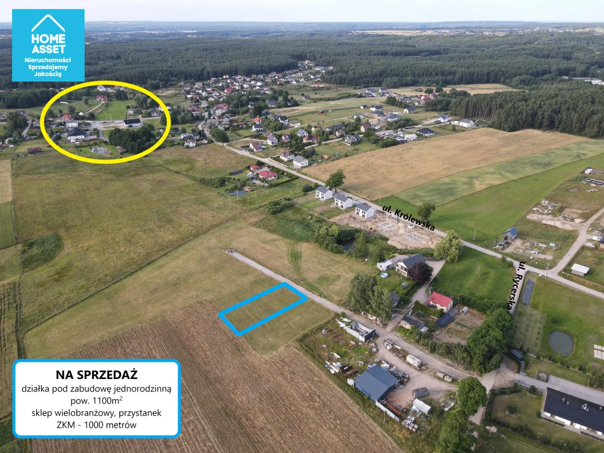 Działka 1 100,00 m², oferta nr , HS679673, Robakowo, Rycerska