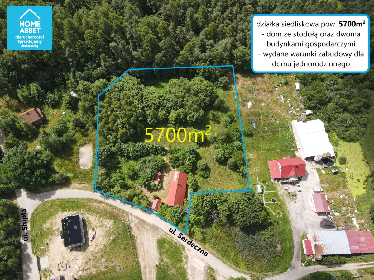 Działka 5 700,00 m², oferta nr , HS209662, Pomieczyno, Serdeczna