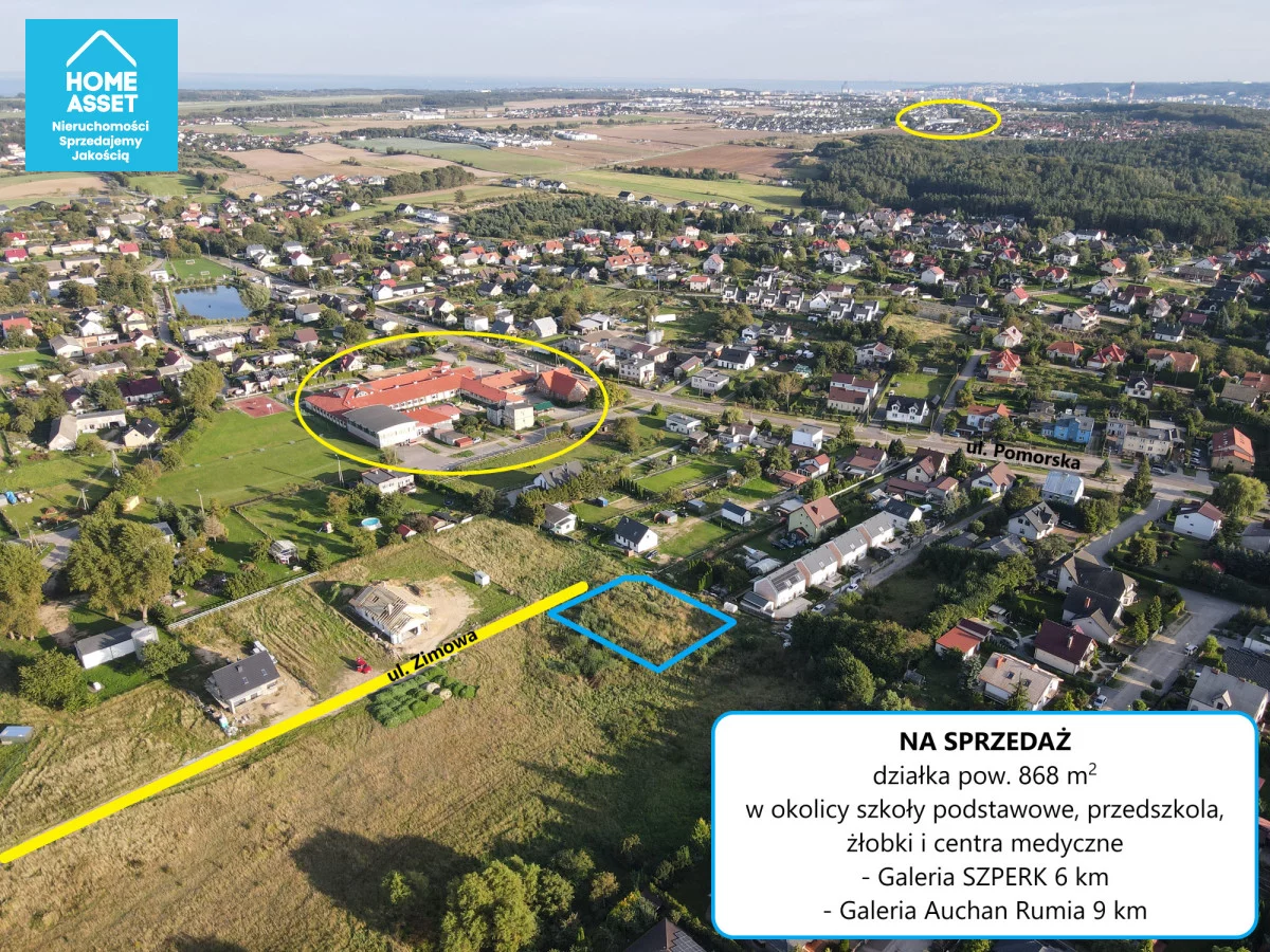 Działka 868,00 m², oferta nr , HS459367, Dębogórze, Zimowa