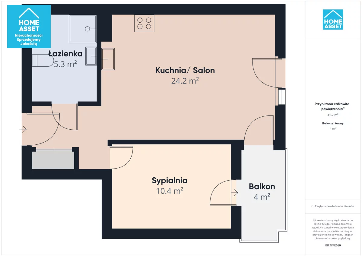 2 pokoje, mieszkanie 41,65 m², piętro 1, oferta nr , HS678405, Gdynia, Obłuże, Obłuże, Boisko