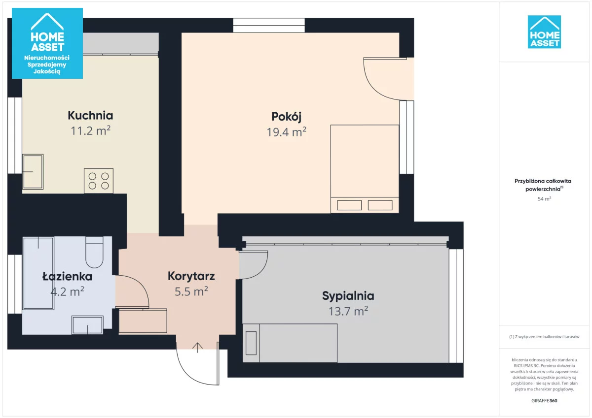 2 pokoje, mieszkanie 54,00 m², piętro 3, oferta nr , HS354046, Gdańsk, Przymorze, Przymorze Małe, Śląska