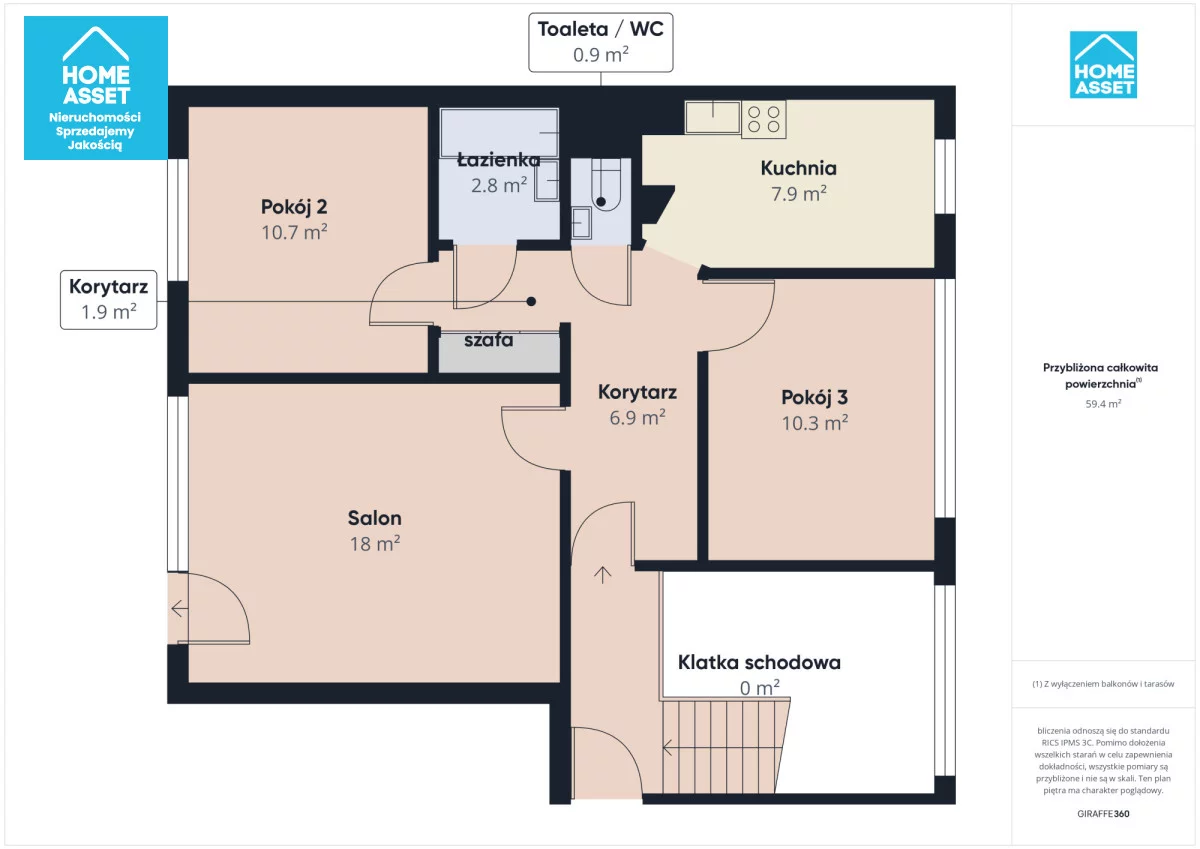 3 pokoje, mieszkanie 59,40 m², piętro 4, oferta nr , HS736784, Gdynia, Cisowa, Cisowa, Janowska