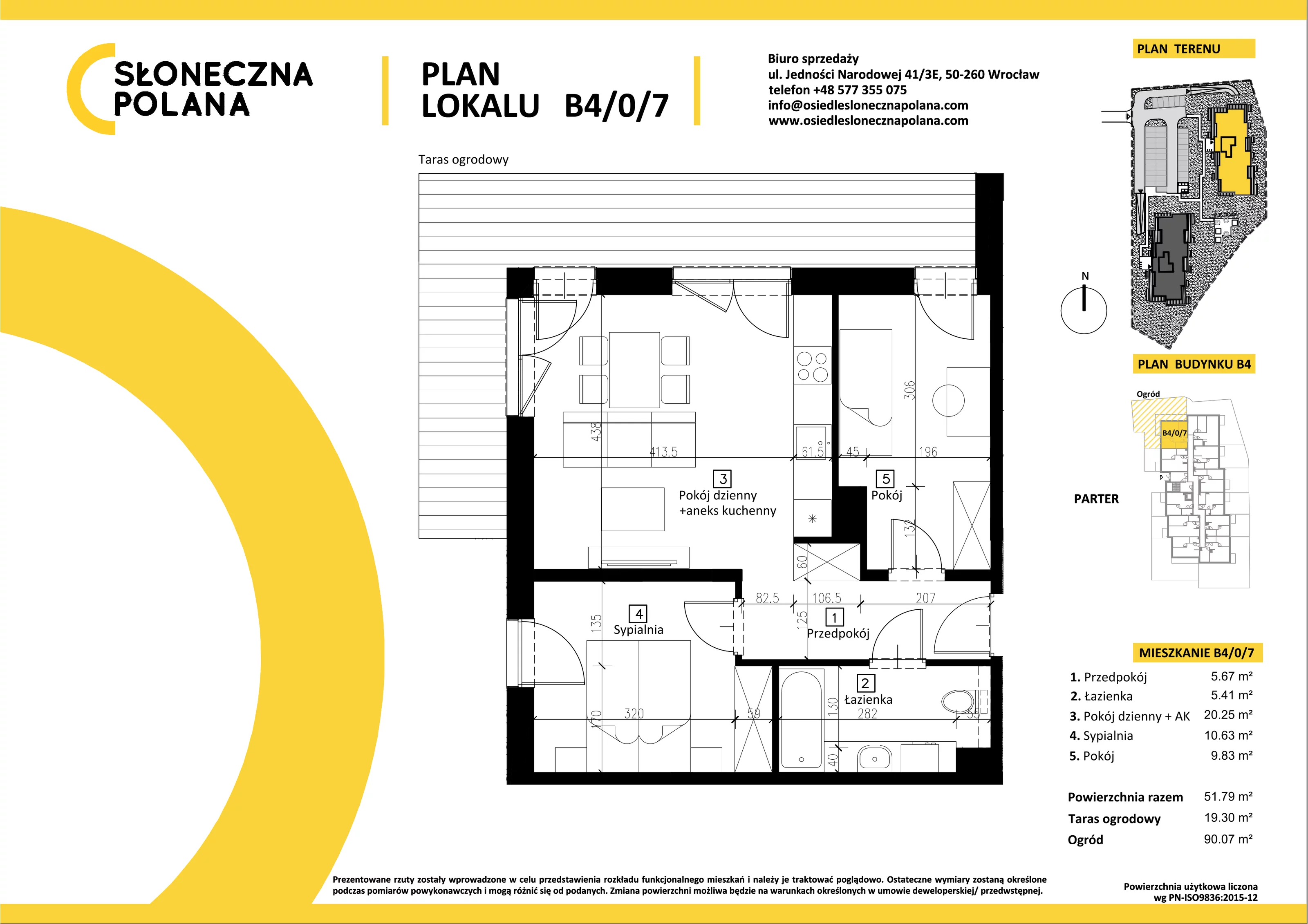 Apartament 51,79 m², parter, oferta nr B4/0/7, Słoneczna Polana, Kudowa-Zdrój, ul. Bluszczowa