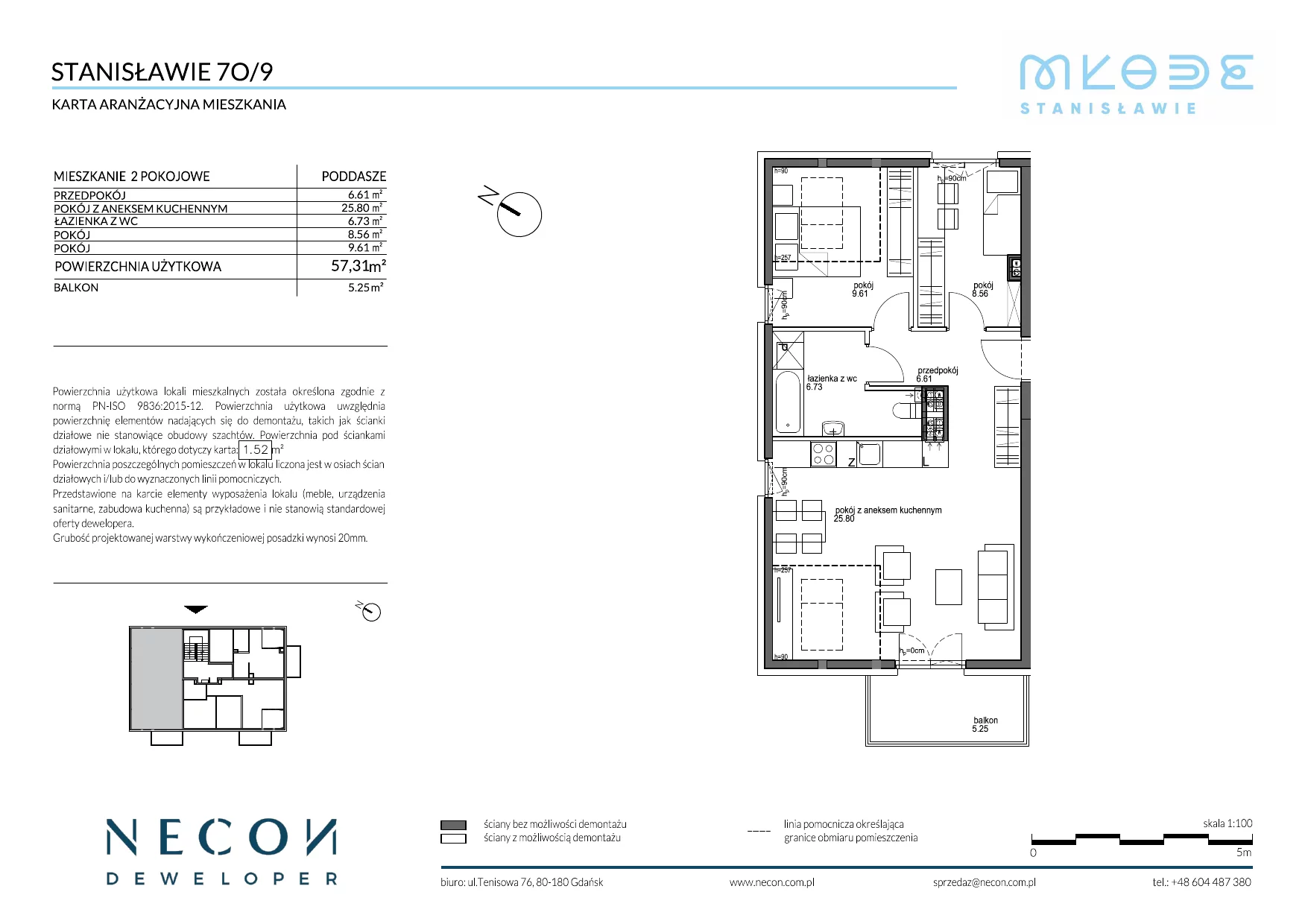 Mieszkanie 57,31 m², piętro 2, oferta nr B14_9, Młode Stanisławie, Stanisławie