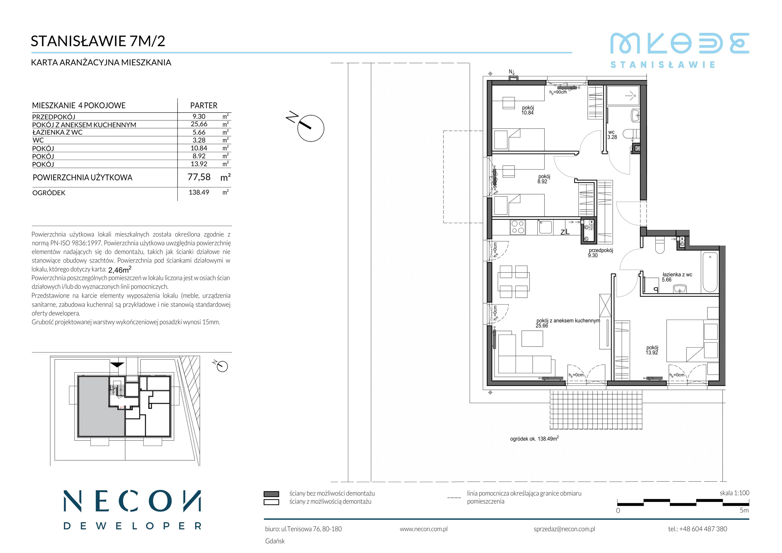 Mieszkanie 77,58 m², parter, oferta nr B12/2, Młode Stanisławie, Stanisławie