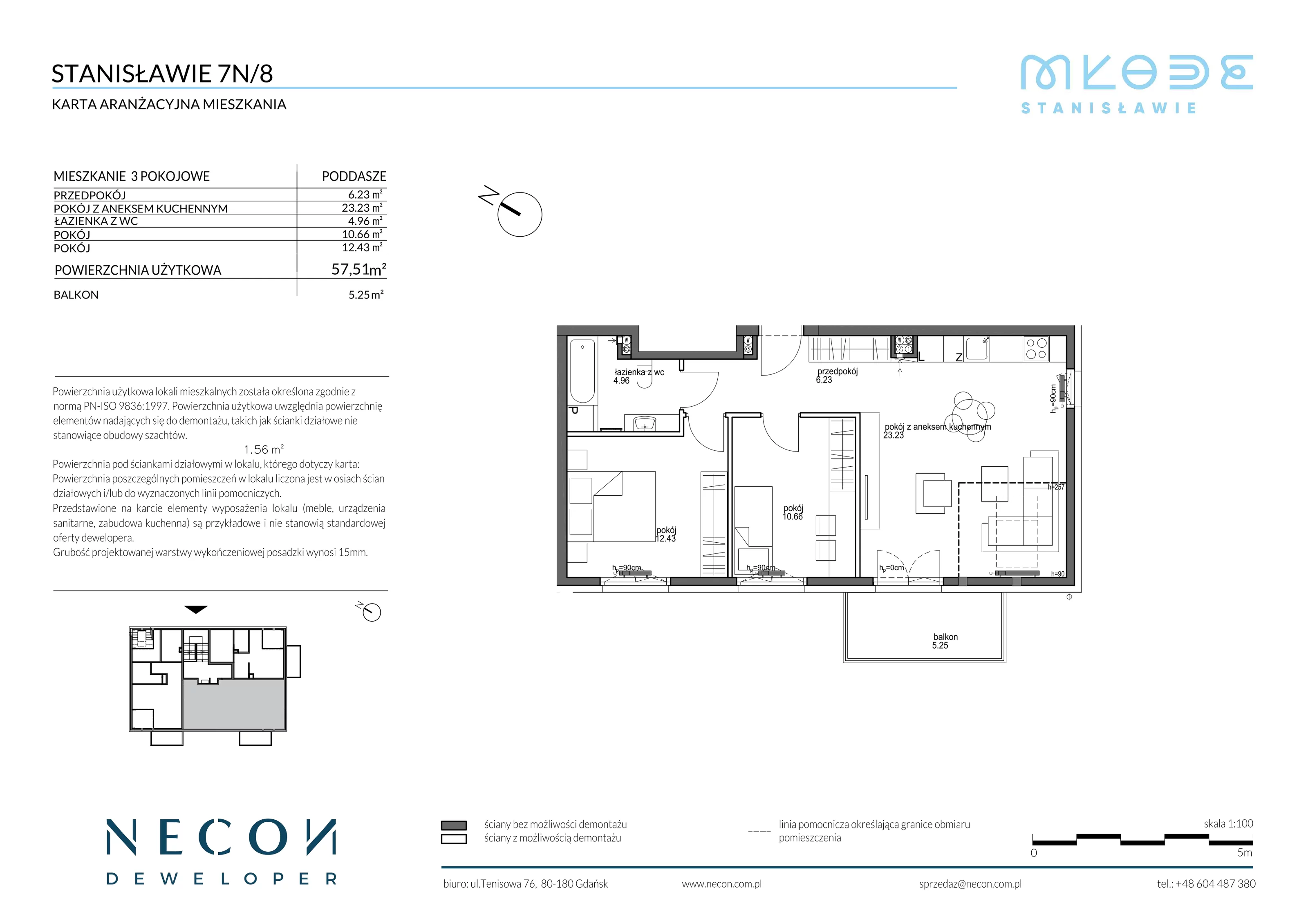 Mieszkanie 57,51 m², piętro 2, oferta nr B13/8, Młode Stanisławie, Stanisławie