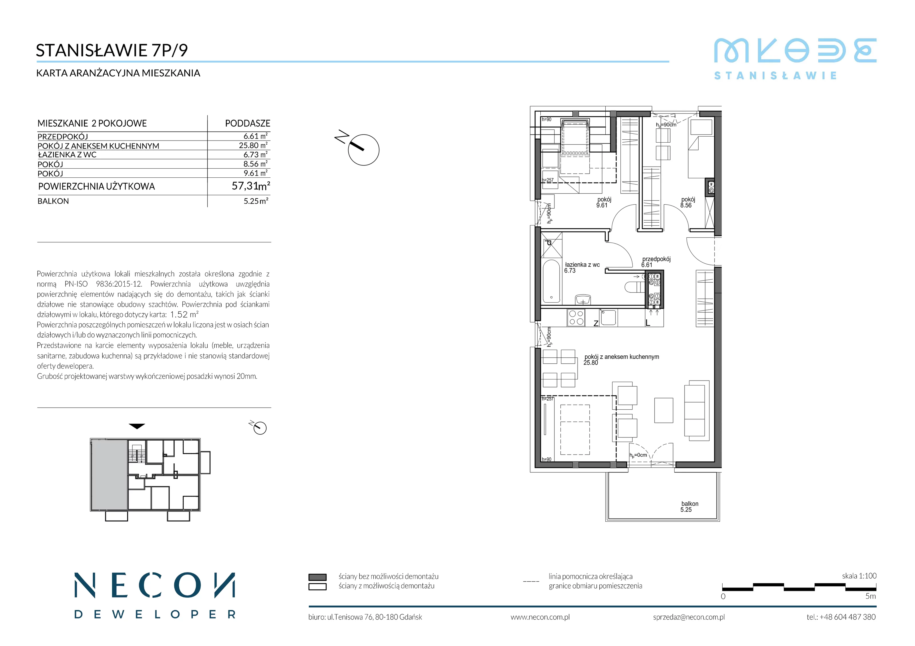 Mieszkanie 57,31 m², piętro 2, oferta nr B15_9, Młode Stanisławie, Stanisławie