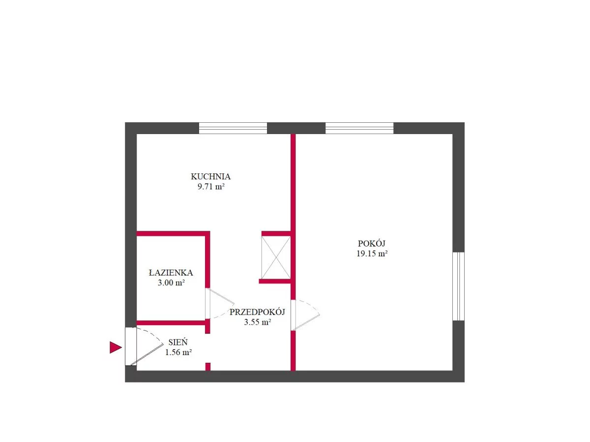 1 pokój, mieszkanie 37,00 m², parter, oferta nr , TC547397, Łódź, Polesie, Polesie, Jęczmienna