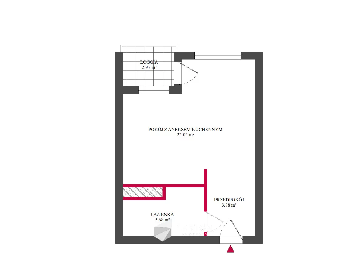 Mieszkanie na sprzedaż, 31,78 m², 1 pokój, 2 piętro, oferta nr TC827978