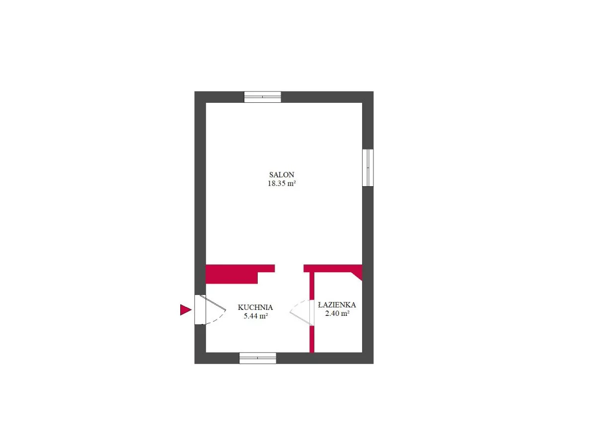 1 pokój, mieszkanie 26,19 m², piętro 1, oferta nr , TC253043, Poznań, Sołacz, Sołacz, Urbanowska
