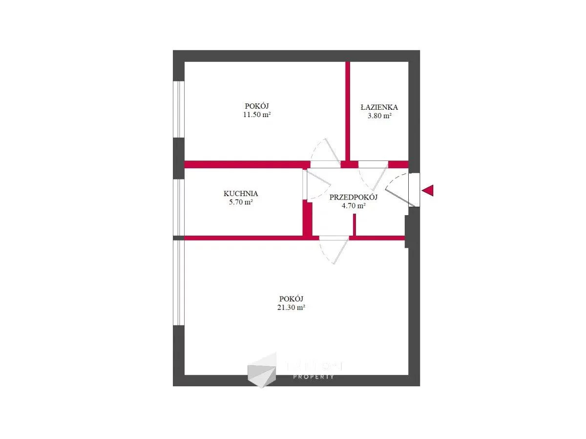 2 pokoje, mieszkanie 47,00 m², piętro 8, oferta nr , TC327464, Poznań, Jeżyce, Jeżyce, Cypriana Norwida