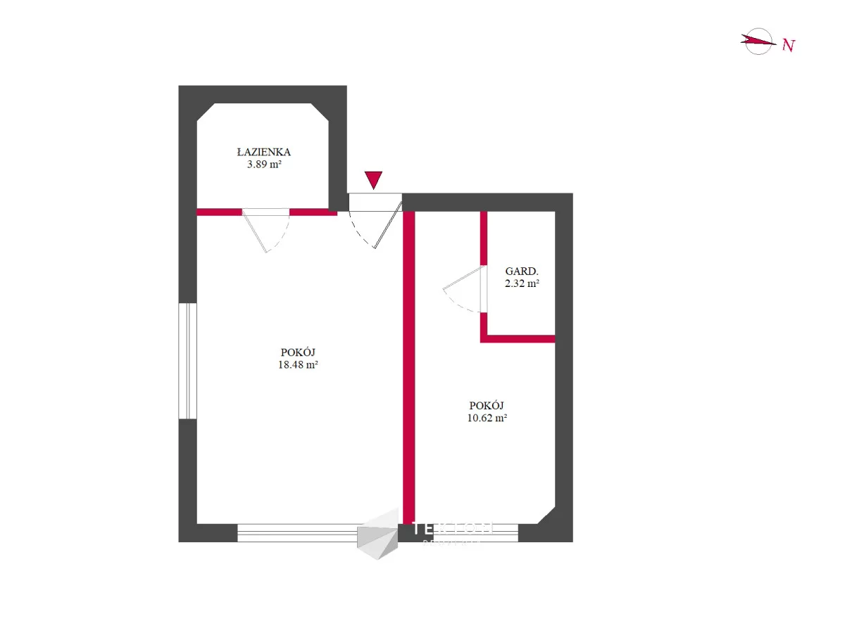 Mieszkanie dwupokojowe 35,01 m², Łódź, Widzew, Dr. Stefana Kopcińskiego, Sprzedaż