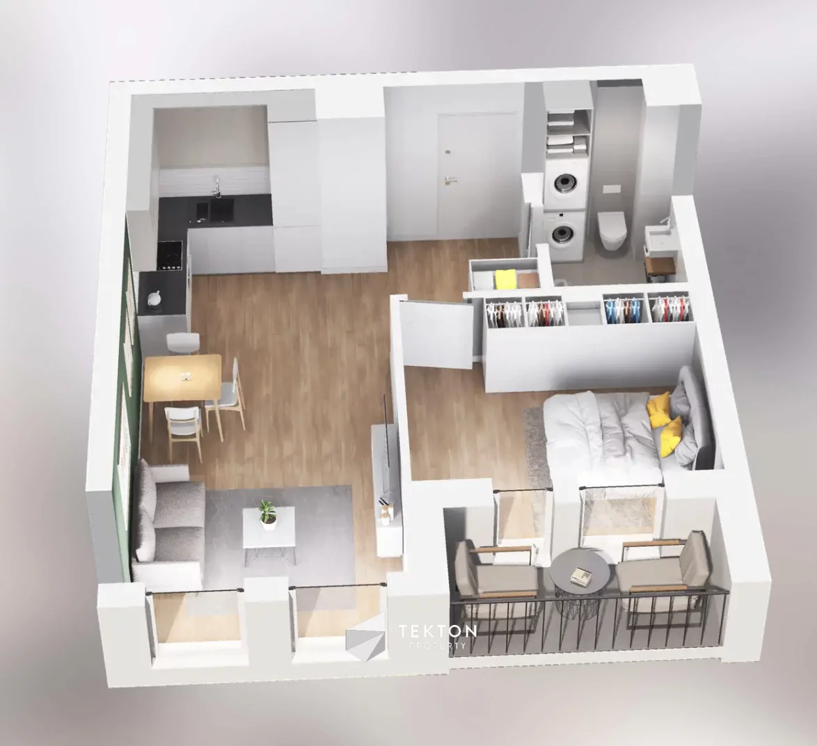 2 pokoje, mieszkanie 40,99 m², piętro 2, oferta nr , TC386583, Pruszków, Żbików, Europejska