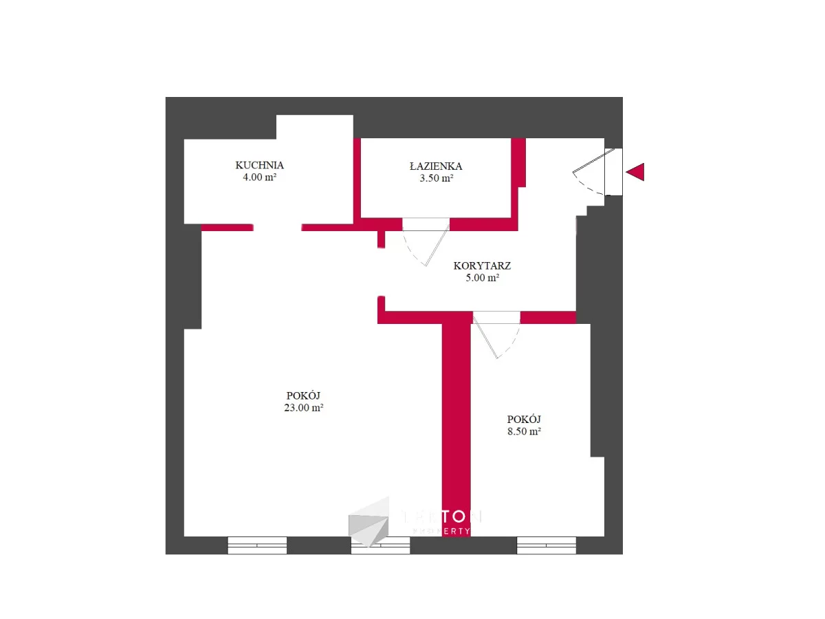 2 pokoje, mieszkanie 44,01 m², piętro 5, oferta nr , TC852080, Wrocław, Biskupin-Sępolno-Dąbie-Bartoszowice, Śródmieście, Mikołaja Reja