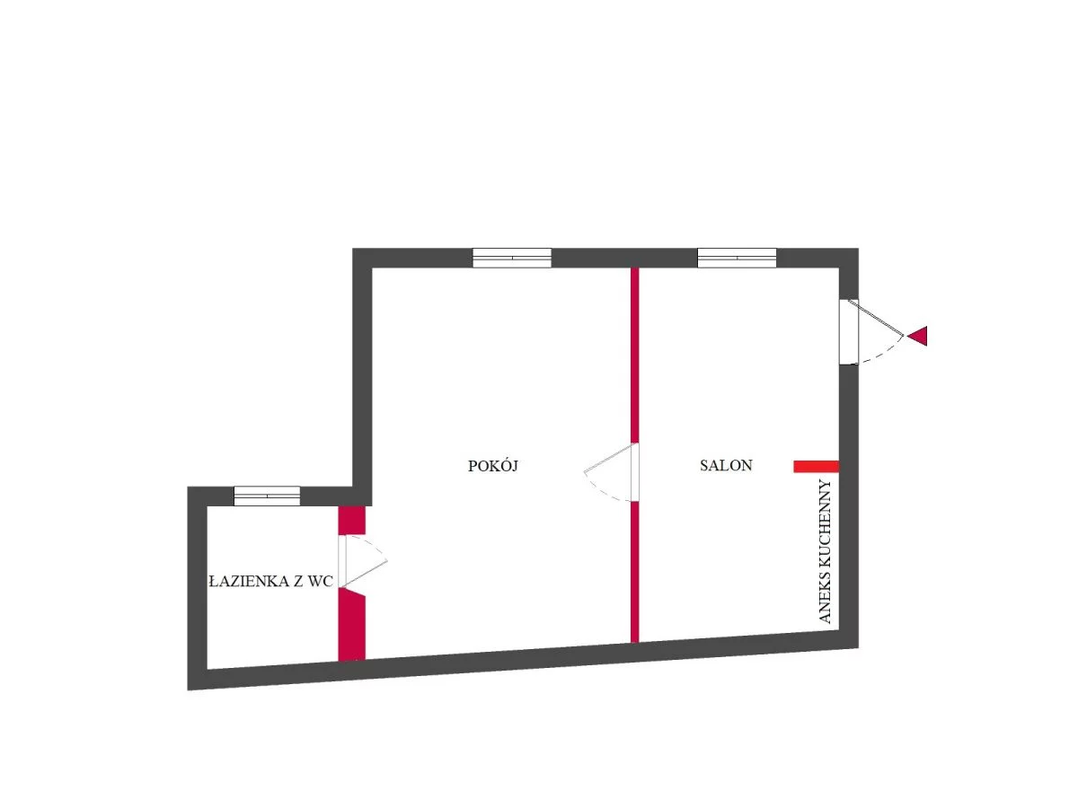 2 pokoje, mieszkanie 44,00 m², piętro 1, oferta nr , TC410645, Kraków, Stare Miasto, Stare Miasto, Plac Na Groblach