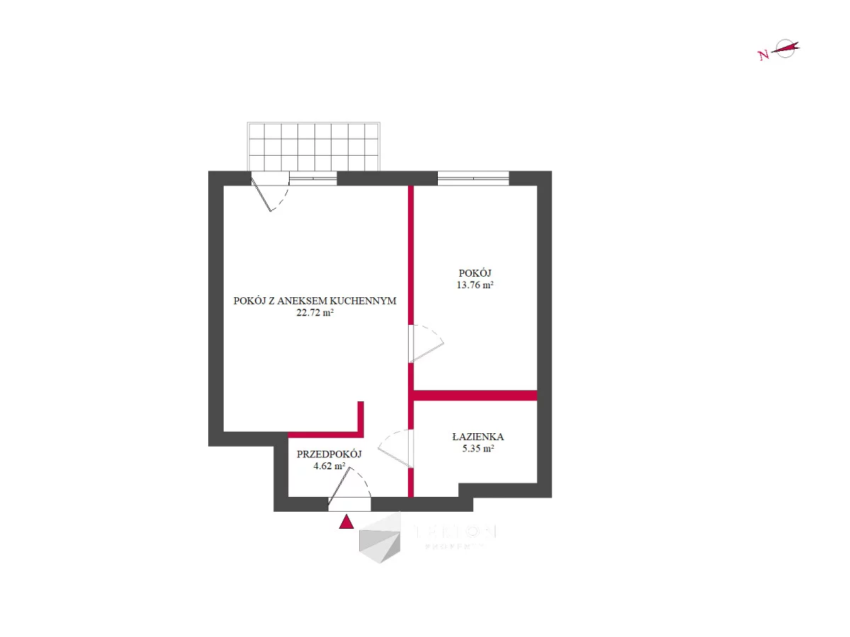 2 pokoje, mieszkanie 48,32 m², piętro 2, oferta nr , TC929789, Kiełczów, Skowronkowa