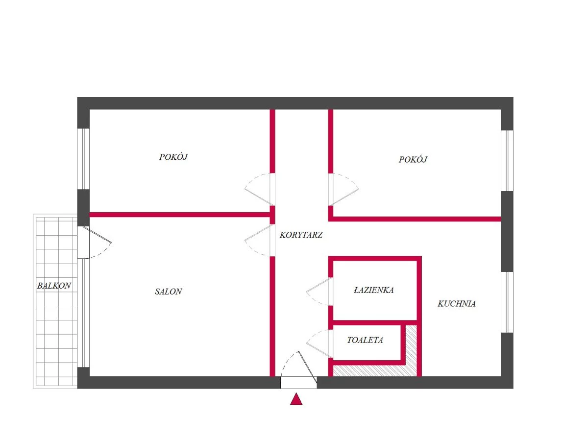 Mieszkanie trzypokojowe 57,00 m², Łódź, Franciszkańska, Sprzedaż