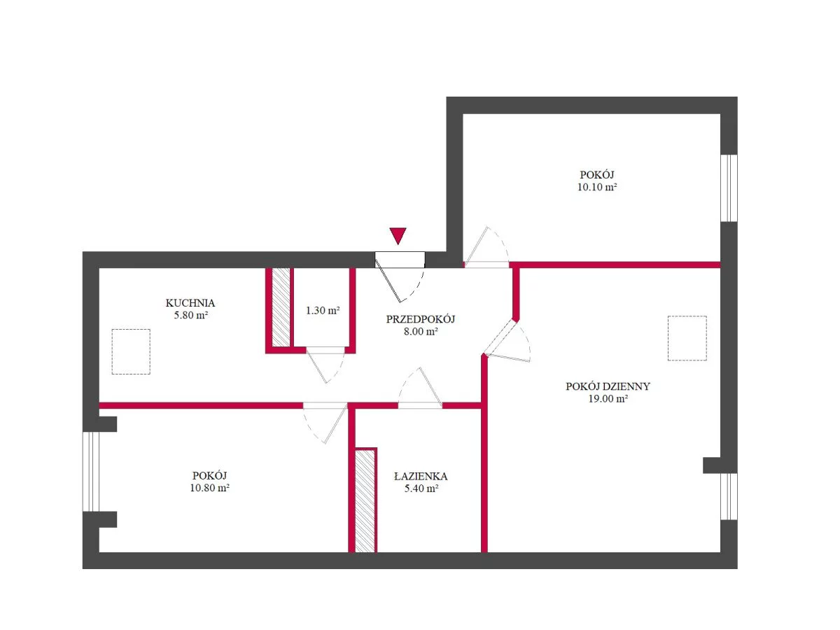 3 pokoje, mieszkanie 60,40 m², piętro 4, oferta nr , TC138379, Poznań, Wilda, Wilda, Jana Umińskiego