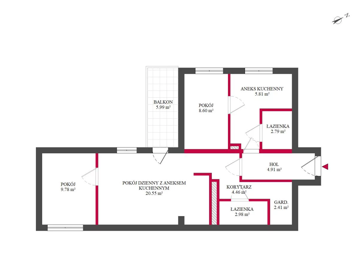 3 pokoje, mieszkanie 65,35 m², piętro 4, oferta nr , TC774870, Poznań, Górczyn, Górczyn, Kazimierza Jarochowskiego