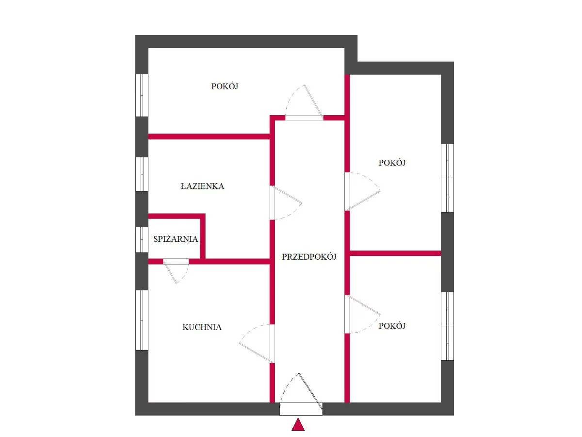 3 pokoje, mieszkanie 78,87 m², piętro 1, oferta nr , TC604736, Opole, Śródmieście, Ks. Hugona Kołłątaja