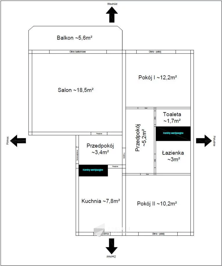3 pokoje, mieszkanie 61,98 m², piętro 1, oferta nr , TC902802, Łódź, Widzew, Widzew-Wschód, Leszka Białego