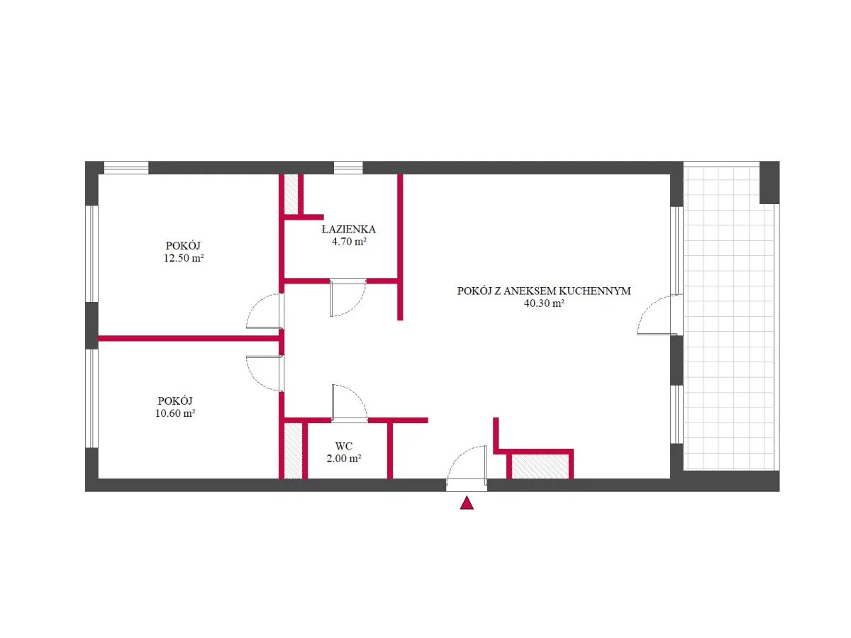3 pokoje, mieszkanie 69,22 m², piętro 4, oferta nr , TC159203, Poznań, Marcelińska