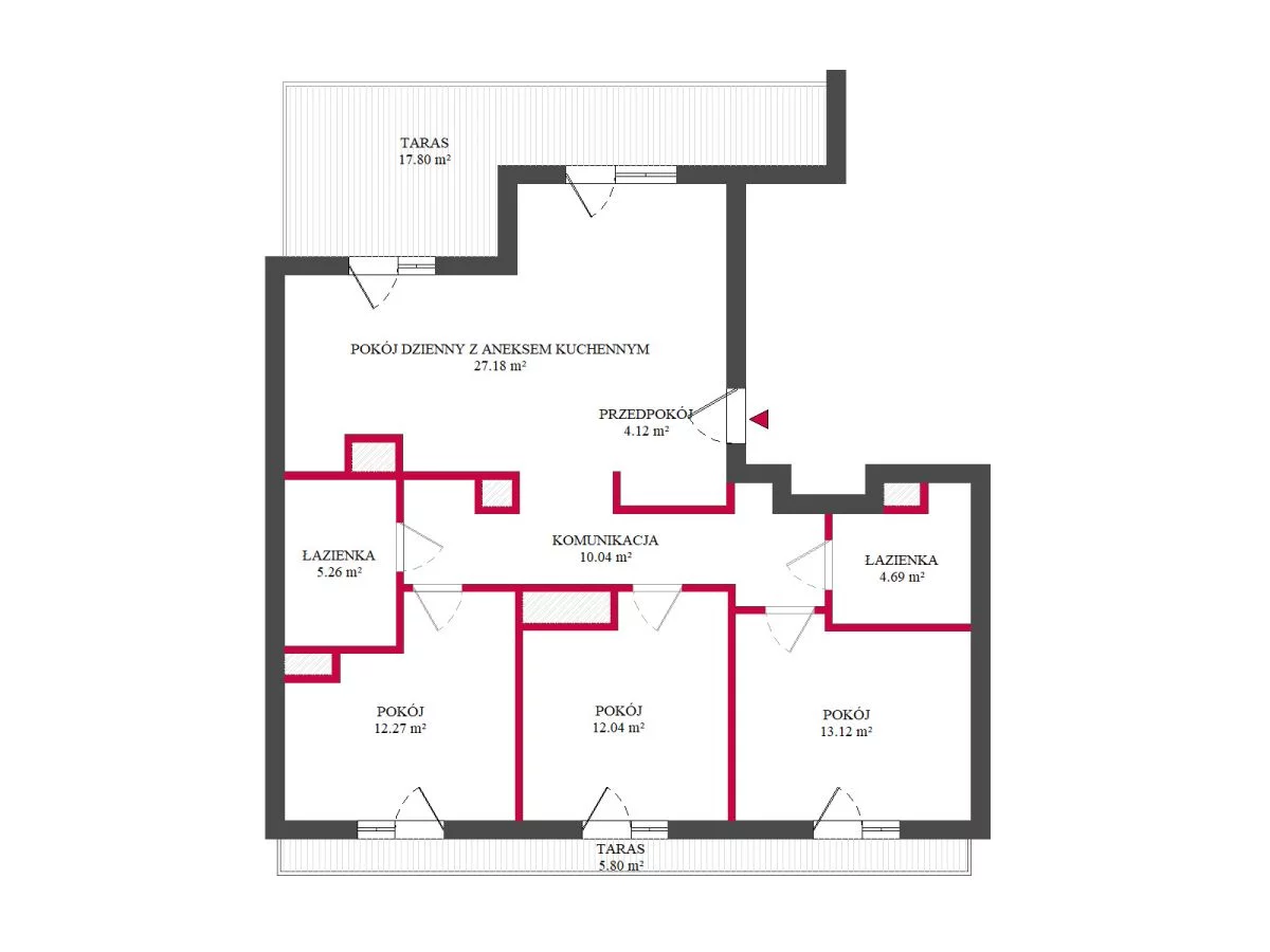 3 pokoje, mieszkanie 91,74 m², piętro 6, oferta nr , TC339164, Łódź, Widzew, Widzew, Milionowa