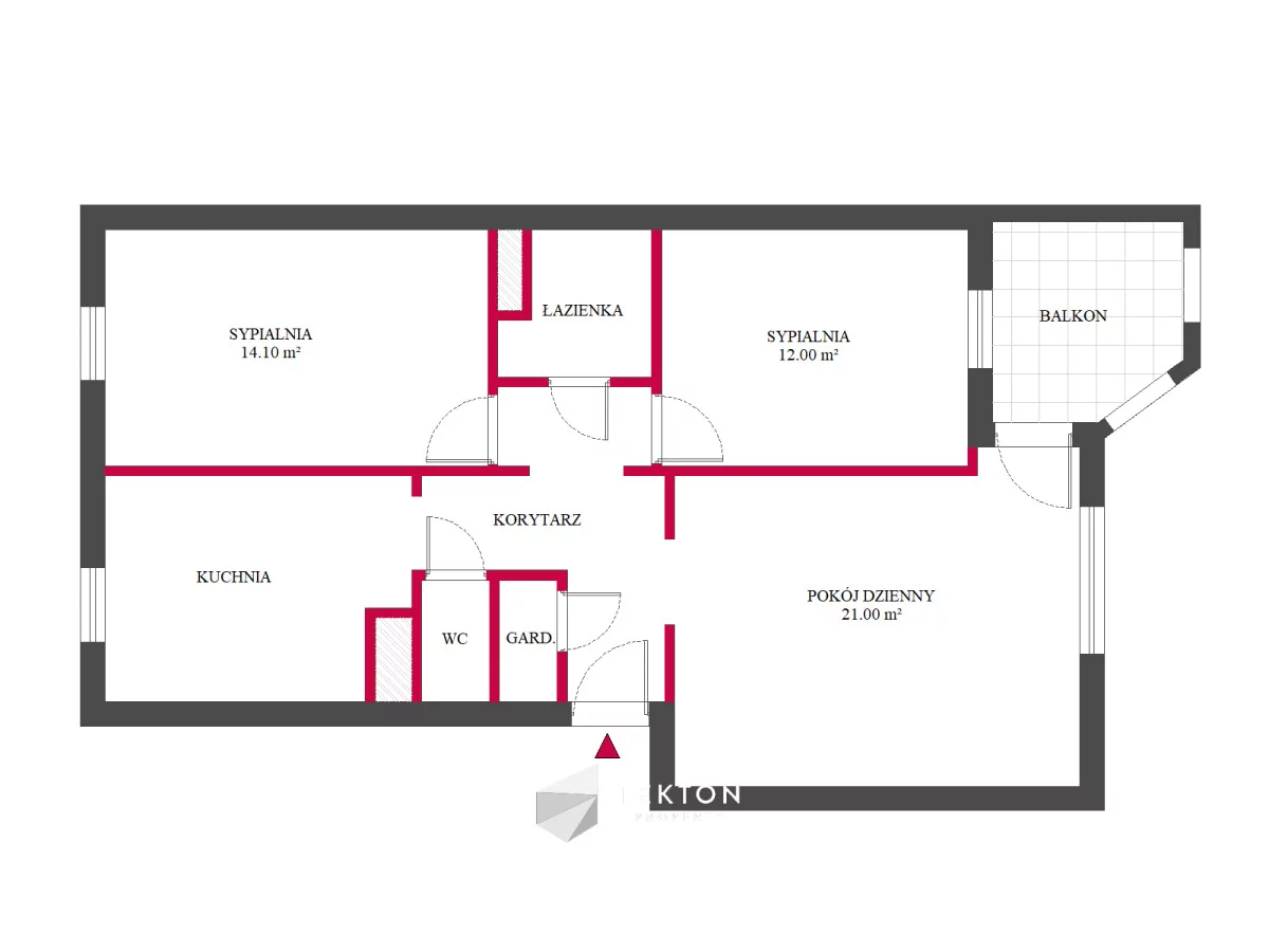 3 pokoje, apartament 73,90 m², piętro 1, oferta nr , TC312608, Warszawa, Mokotów, Mokotów, Nałęczowska