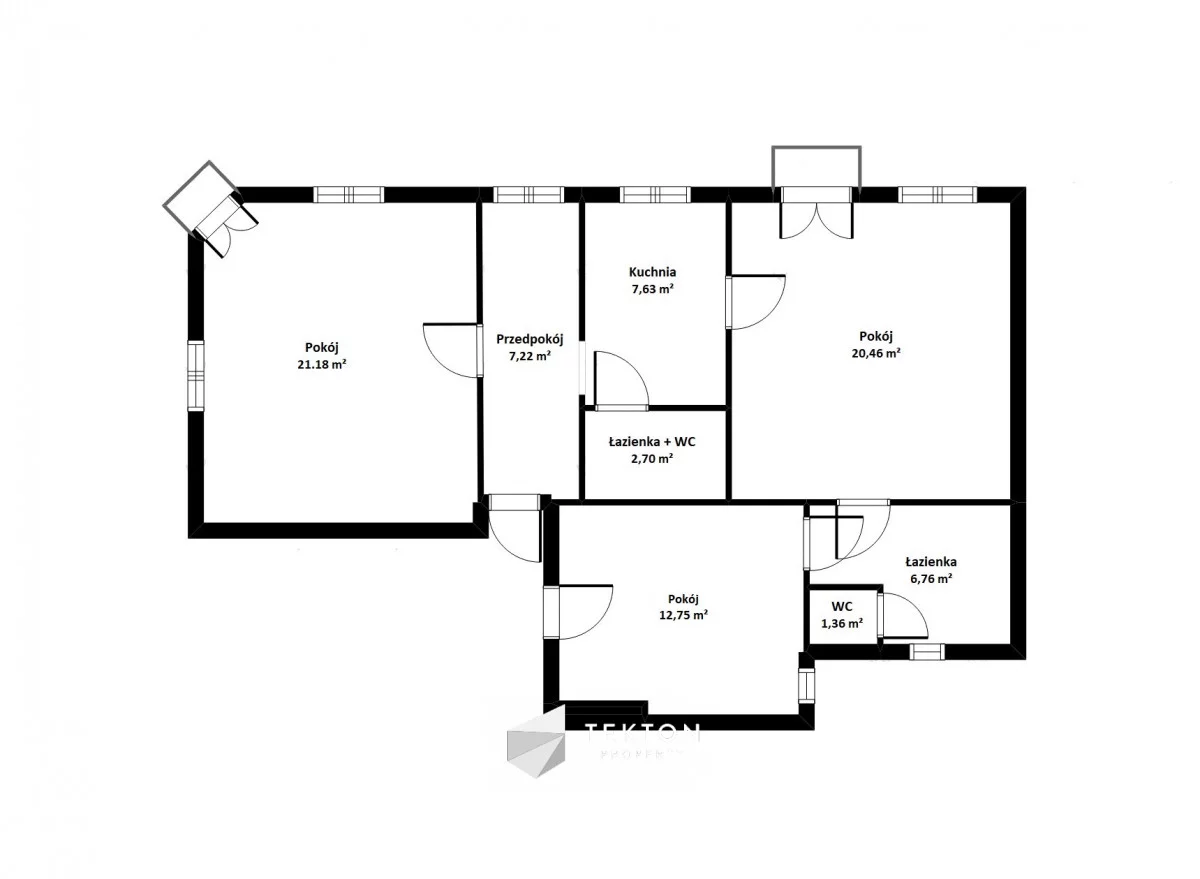 3 pokoje, apartament 79,59 m², piętro 1, oferta nr , TC291119, Gdańsk, Nowy Port, Oliwska